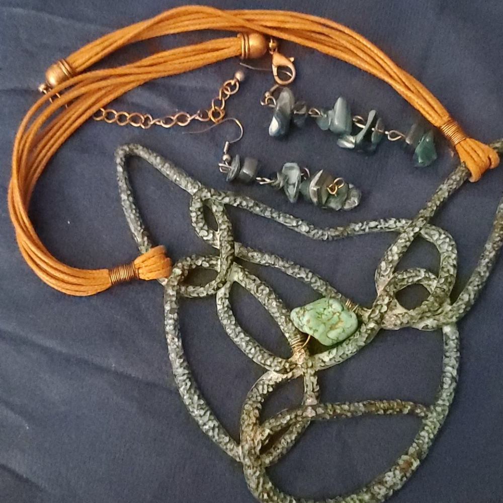 Necklace and earrings